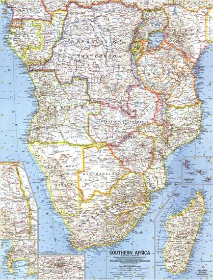 Mapy National Geographic. 539 map. Wysoka jakość - Africa, Southern 1962.jpg