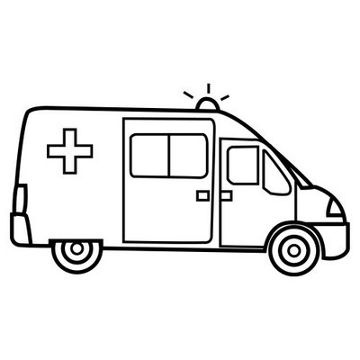 Karetka, ambulans Kolorowanki_ - karetka - kolorowanka 6.jpg